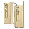 telefono Custodia Per Samsung Galaxy Piegatura a Z 7 Z Fold 5 Z Fold 4 Z Fold 3 Custodia Integrale con Proteggi Schermo Cavalletto con S Pen Trasparente PC Metallo