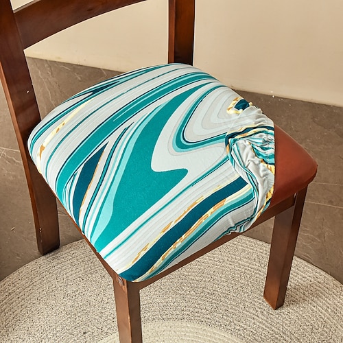 2 Stück Esszimmerstuhlbezüge Stuhlhussen , Stretch-Sitzbezüge, abnehmbare, waschbare, gepolsterte Stuhlkissenbezüge für das Küchenbüro Image