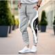 Herren Jogginghose Trainingshose Jogginghose Jogger Hose Hosen Tasche Kordelzug Patchwork Komfort Casual Täglich Festtage Strassenmode Stilvoll Schwarz Grau Mikro-elastisch