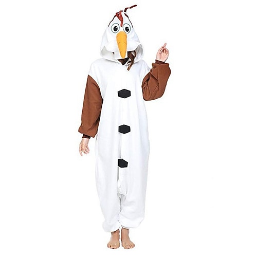 Karneval 2026 Schneemann Karneval Weihnachtspyjamas Onesie-Kostüm Weihnachten Erwachsene Herren Damen Weihnachten Karneval Heiligabend Party Weihnachten Einfaches Karnevalskostüm Verkleiden Image