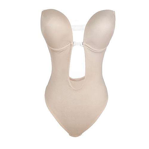 Frauen bodys rückenfrei bauch kontrolle push-up hochzeit party partyamp;Abendclub Sport Überbrustkorsett Reine Farbe Home Outfits Image