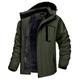 Herren Wanderjacke Skijacke Regenjacke Windjacke Sport Natur Campen und Wandern warm Fleece-Futter Winter Herbst Feste Farbe Denim Blue Schwarz Rote Königliches Blau Blau Jacken