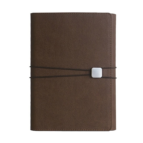 Leder Tagebuch Notizbuch Regiert A5 5.8×8.3 Zoll Einheitliche Farbe PU Weiche Abdeckung Tragbar 180 Seiten Notizbuch für Schule B¨¹ro Der Reisende Image