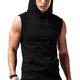 Herren Ärmelloser Kapuzenpullover Trainings-Hoodie Tank Top Fitness Hoodie Mit Kapuze Sport Natur Täglich Festtage Glatt Schwarz Rote Blau Sportkleidung Strassenmode Sport Frühling Herbst