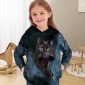 Mädchen 3D Katze Kapuzenshirt Pullover Langarm 3D-Druck Frühling Herbst Aktiv Modisch Kuschelig Polyester kinderkleidung 3-12 Jahre Mit Kapuze Outdoor Casual Täglich Regular Fit