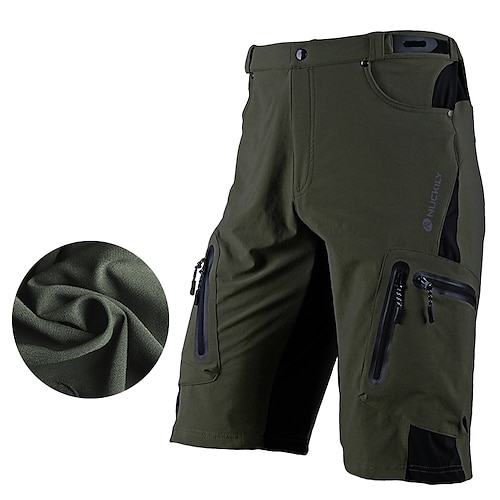 Nuckily herren mtb shorts lycra radhose wasserdicht atmungsaktiv schnell trocknend leicht und baggy reißverschlusstaschen sommer fahrradbekleidung berg rennrad radsport fortgeschritten schwarz Image