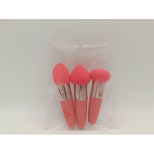 3 Stück Make-up-Schwamm, Beauty-Foundation-Mischschwamm, Make-up-Schwamm, Keil-Foundation-Schwämme mit Griff, kosmetischer Mixer, professioneller Beauty-Schwamm-Mixer