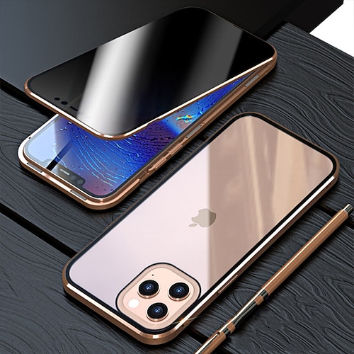 Handy Hülle Handyhüllen Für iPhone 17 Pro Max 17 Air 16 15 14 Pro Max Plus 13 12 11 Pro Max Mini Magnetische Adsorption Vollschutz Beidseitig Anti-Spionage Gehärtetes Glas Image