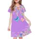 Kinder Wenig Mädchen Kleid Blumen Schmetterling Tier A Linie Kleid Täglich Festtage Urlaub Bedruckt Weiß Übers Knie Kurzarm Alltag nette Art Süß Kleider Frühling Sommer Regular Fit 3-12 Jahre