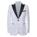 Herren Party-Business-Blazer Regular Regular Fit Plants Black White Red Dark Navy 2024