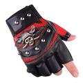 Herren 1 Paar Halbfinger Strassenmode Outdoor Handschuhe Bedruckt Farbblock Schwarz Blau Rote