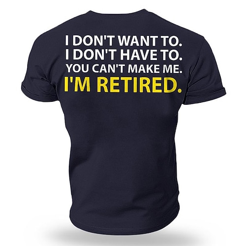 Herren Lustiges Ruhestand T-Shirt Ich Bin Im Ruhestand Grafik Tee Kurzarm Lifestyle Humor Image
