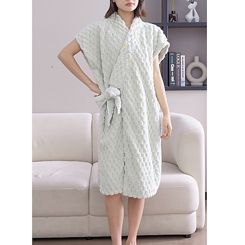 Tragbares Badetuch zum Wickeln, gemütliches Korallenfleece, sehr wasserabsorbierend, Strand, Spa, Fitnessstudio, Bademäntel, Unterkleid, Badekleid, Dusche, Überzug, Schlauchkleid, Nachtwäsche, Image