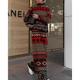 Damen Pullover Hosen-Sets Plaid Casual Festtage Bedruckt Schwarz Langarm Modisch Rollkragen Herbst Winter