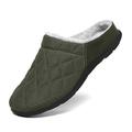 Herren Hauspantoffel voll mit Fell gefüttert wasserdicht rutschfest Winter Outdoor Slipper Hausschuhe Grau