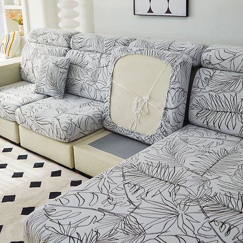 Magischer Sofabezug, Stretch-Samt-Sofa-Sitz-Couch-Kissen-Schonbezüge, rutschfester Möbelschutz für 1/2/3/4-Sitzbezug, L-förmige Sofabezüge, Chaiselongue-Sofa-Schonbezug Image
