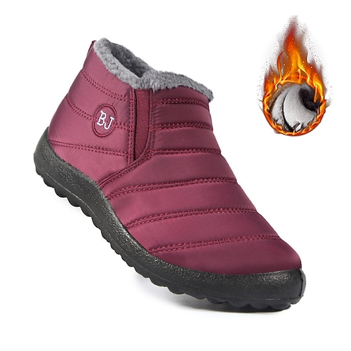 Warme, wasserdichte Winterstiefeletten für Damen, isolierte, mit Fleece gefütterte, rutschfeste Schneestiefel – ideal für Outdoor-Aktivitäten, kaltes Wetter und Schneeverhältnisse Image