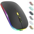 LED-Funkmaus Slim Silent Mouse 2,4 g tragbare mobile optische Office-Maus mit USB- und Typ-C-Empfänger 3 einstellbare dpi-Stufen für Laptop PC Notebook Macbook