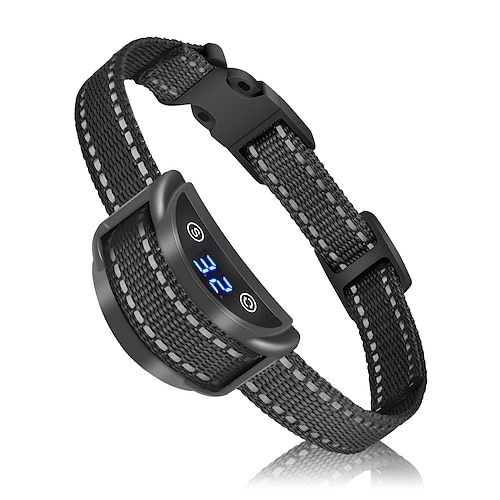 Hundetraining Anti-Bellen Halsband Schockhalsband Anti-Bark-Gerät Kabellos Hund Multi-Funktional Hunde Katzen Haustiere Wasserdicht Anti Bark Automatisch Wiederaufladbar Sicherheit Nylon Elektronik Image