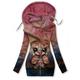 Damen Zip -up -Hoodie Sweatshirt Blumen Graphic Schmetterling Strasse Casual Kordelzug Reißverschluss Vordertasche Schwarz Weiß Rosa Sport Basic Kapuzenpullover Langarm Oberteil Mikro-elastisch