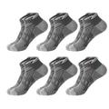 Herren 6er Pack Mehrfachpackungen Socken Ankle Socken Niedrig geschnittene Socken Laufsport Socken Freizeitsocken Schwarz Weiß Farbe Farbblock Sport Natur Casual Täglich Grundlegend Mittel Frühling