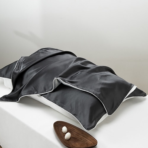 Kissenbezug aus 100 % Maulbeerseide für die Gesundheit von Haar und Haut, weicher und glatter Luxus-Kissenbezug aus Seide, Kissenbezug aus 16 Momme-Naturseide, Hotelverschluss, 1 Stück Image