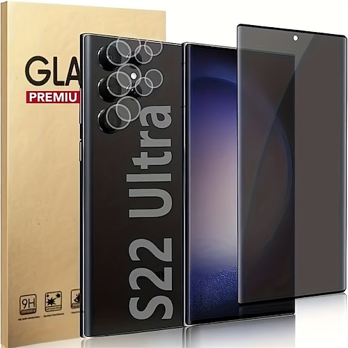 [12Paket] Schutzfolie Kamera Schutzfolie Für Samsung Galaxy S25 Ultra S25 Ultra Plus S24 Ultra Plus S23 S22 S21 S20 Ultra Plus FE Note 20 Ultra Gehärtetes Glas Datenschutz-Anti-Spy 9H Härte Image