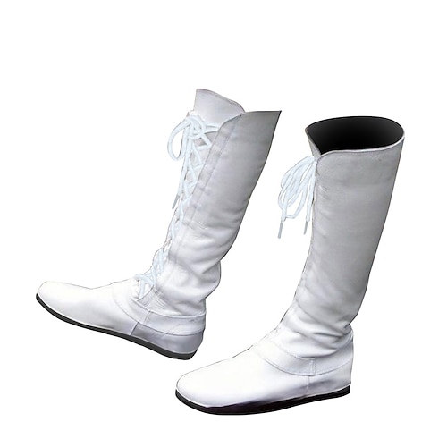 Vintage Mittelalterlich Renaissance Flache Jazzstiefel Pirat Wikinger Ranger Elfen Bogenschießen Kostüm Herren Damen Unisex Halloween Karneval Party Alltagstauglich LARP Erwachsene Schuhe Ganzjahres