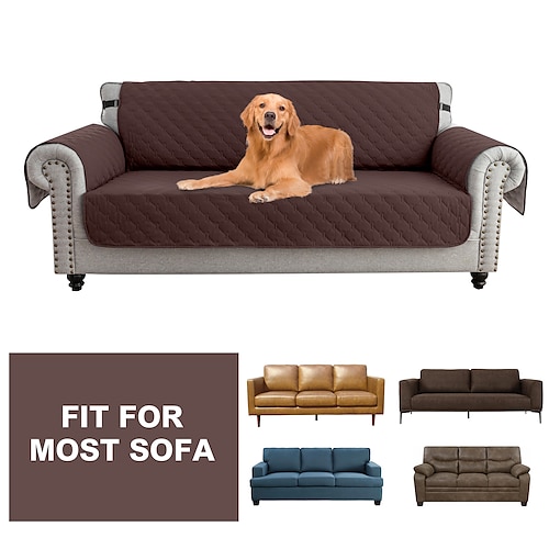 100 % wasserdichte Sofabezüge für Hunde und Haustiere, Couchbezug, Sofabezug, Liegestuhlbezug, burgunderroter Couchschutz, rutschfester Sofabezug für 1/2/3/4 Kissen, Couch, Liegestuhl, Möbelschutz Image