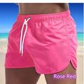 Herren Boardshorts Badeshorts Badehose Schwimmshorts Bademode Tasche Kordelzug Gerade geschnitten Glatt Schnelltrocknend Outdoor Täglich Festtage Sport Brautkleider schlicht Schwarz Weiß