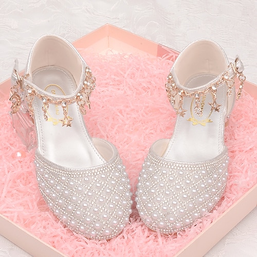 Mädchen Absätze Täglich Glitzer Kleid-Schuhe Absätze Leder PU Tragbar Atmungsaktivität Rutschfest Prinzessin Schuhe Große Kinder (ab 7 Jahren) Kleine Kinder (4-7 Jahre) Schulanfang Hochzeit Party Image