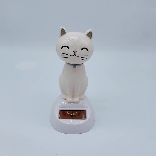 Neue Solar Schaukel Puppe Auto Zubehör Kreative Cartoon Katze Auto Ornament Geschenk Kinder Spielzeug Image