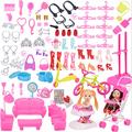 Geschenkbox-Set Lele rosa Puppenzubehör Spielzeug DIY-Materialpaket ausländische Puppenkleidung hängender Rock für Kinder 118-teilig