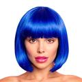 Rote Bob-Perücke mit Pony, 30,5 cm, kurze Bob-Perücken aus Kunstfaser für Damen, kurze Bob-Perücken und Halloween-Cosplay-Bob-Perücke