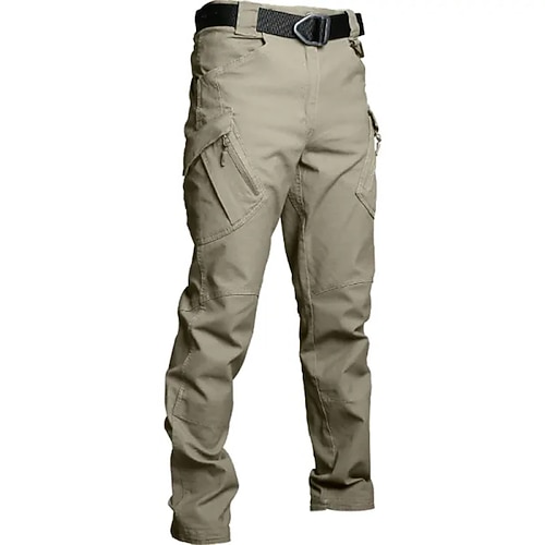 Herren Cargohose Cargohosen Cargohose Cargohosen Taktische Hose Tasche Glatt Komfort Atmungsaktiv Outdoor Täglich Ausgehen Modisch Brautkleider schlicht Schwarz Grün Image