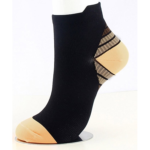 Herren 3 Paare Socken Kompressionssocken Hellgelb Gelb Farbe Farbblock Casual Täglich Grundlegend Mittel Sommer Frühling Herbst Stilvoll Traditionell-Klassisch Image