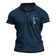 Herren Poloshirt Revers-Polo Grafik-Polo Polos mit Knöpfen Poloshirt aus Baumwolle Grafik-Drucke Kreuz Umlegekragen Schwarz Weiß Gelb Rote Marineblau Outdoor Strasse Kurzarm Bedruckt Bekleidung Sport