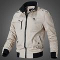 Herren Bomberjacke Leichte Jacke Sommerjacke Jacke Sport Klettern Windundurchlässig warm halten Patchwork Herbst Feste Farbe Ständer Baumwolle Schwarz Armeegrün Rote Blau Khaki Jacken