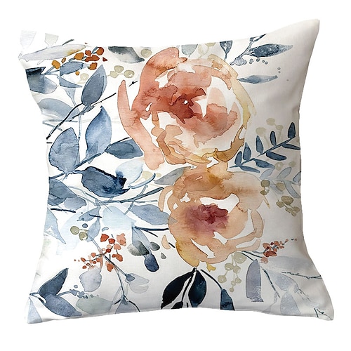 Feder doppelseitiger Kissenbezug 1 Stück weicher dekorativer quadratischer Wurfkissenbezug Kissenbezug Kissenbezug für Sofa Schlafzimmer überlegene Qualität maschinenwaschbar Image