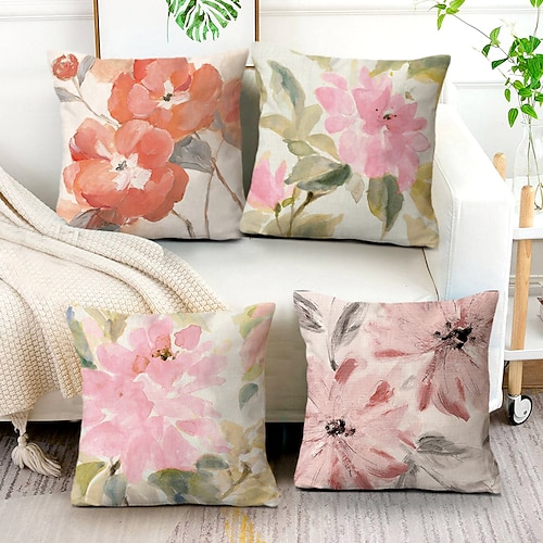 Feder doppelseitiger Kissenbezug 1 Stück weicher dekorativer quadratischer Wurfkissenbezug Kissenbezug Kissenbezug für Sofa Schlafzimmer überlegene Qualität maschinenwaschbar Image