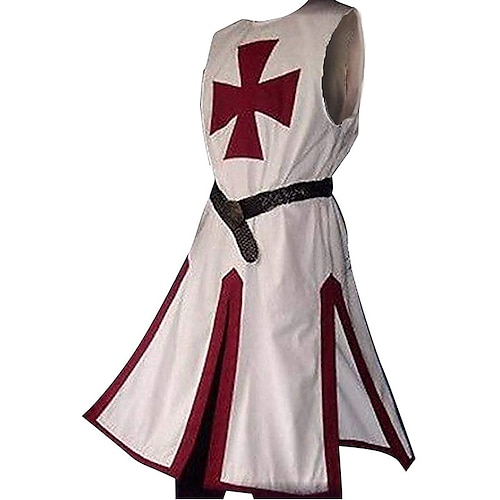Retro Vintage Mittelalterlich 17. Jahrhundert Maskerade Tunika Ritter Wikinger Kreuzritter Kostüm Herren Vikinger Fantasie Maskerade Party / Abend Erwachsene Trikot / Einteiler Image