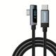 Essager 100 W USB-C-auf-USB-C-Schnellladegerät, 90-Grad-Winkel, Ladekabel, Display, 5 A, Schnelllade-USB-C-Datenkabel