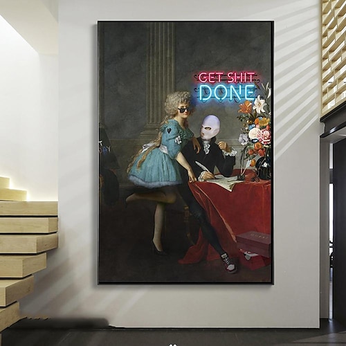 Vintage Leinwand Gemälde Poster maskierter Künstler Criss Bellini Druck Kunstwerke für Zuhause Wand Wohnzimmer Dekoration Bild cuadros Image