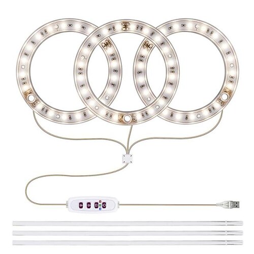 angel grow light 4 oder 3 ring dc5v usb phytolamp für pflanzen led vollspektrum lampe für zimmerpflanzen sämlinge home blume succulet 1pc Image