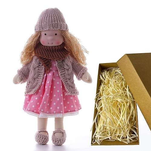 Baumwoll Waldorf Puppe Puppenkünstler Handgemachte Festival Daumengeschenkbox Weihnachtsgeschenk Image