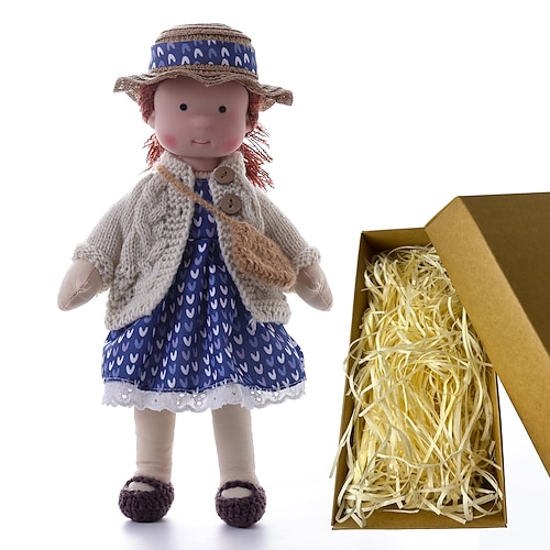 Baumwoll Waldorf Puppe Puppenkünstler Handgemachte Festival Daumengeschenkbox Weihnachtsgeschenk Image