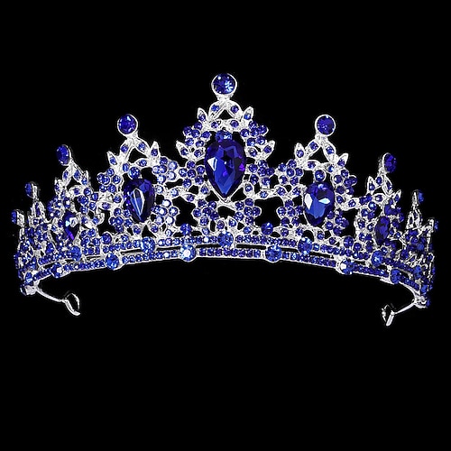 funkelnde Kristall-Diademe Kronen für Frauen Mädchen Rokoko viktorianische Hochzeitsaccessoires Image