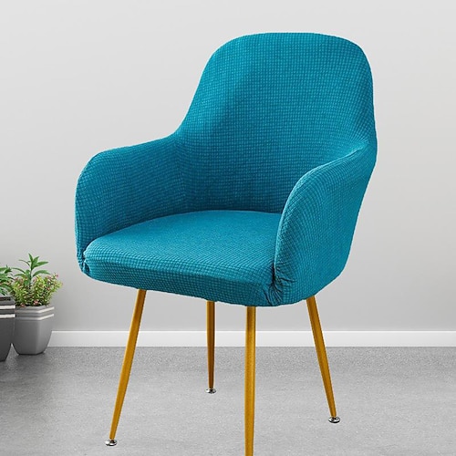 Küchenstuhlbezug aus einfarbigem, garngefärbtem Polyester Image