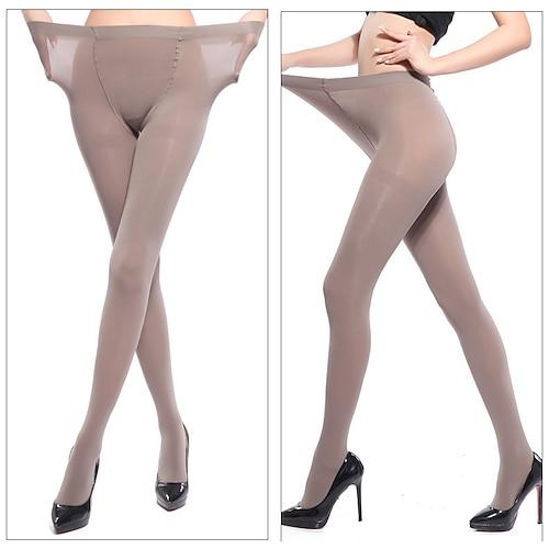 Damen Strümpfe Strumpfhose Kolbenheber Beinformung Hochelastisch Sexy C Hautfarben Schwarz Einheitsgröße