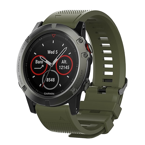Uhrenarmband für Garmin MARQ Descent G1 Fenix 7 Sapphire Solar / 6 Pro / 5 Plus Forerunner 935 945 Approach S60 S62 Silikon Ersatz Gurt Schnellverschluss 22 mm Elasthan Verstellbar Sportarmband Image
